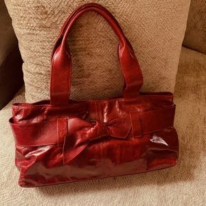 MADE IN ITALY RED BAG ROBERTA GANDOLFI LEATHER